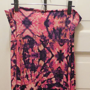 Lularoe tiedye maxi skirt Size L NWOT